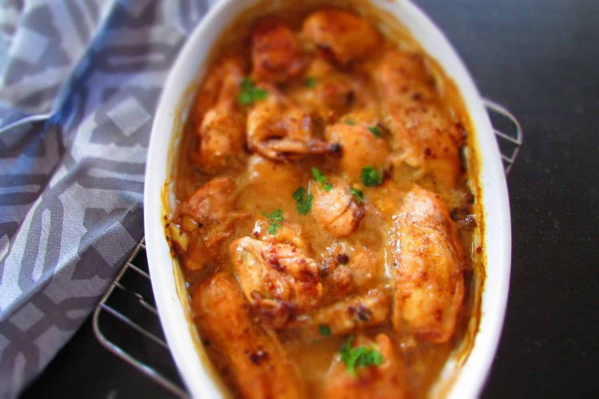 Spiced Chicken Baked in a Chutney and Mayo Sauce