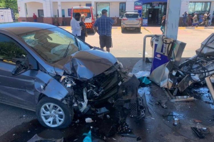 WATCH: Car crashes into a petrol station in KZN