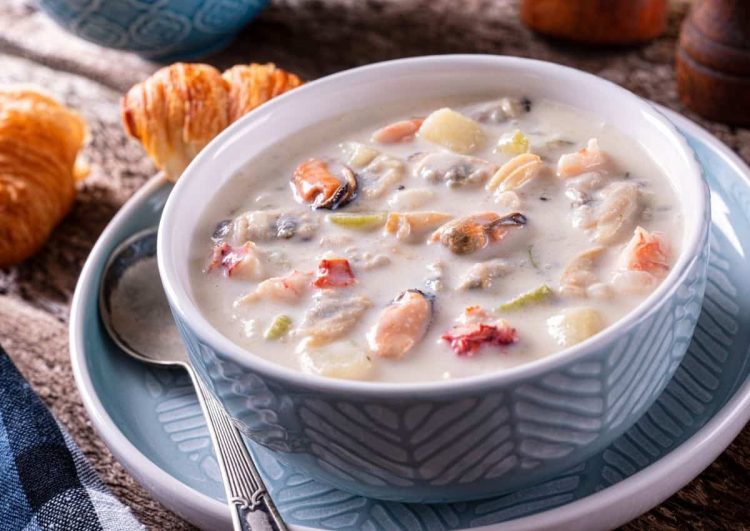 Creamy Mussel Soup packed with flavour