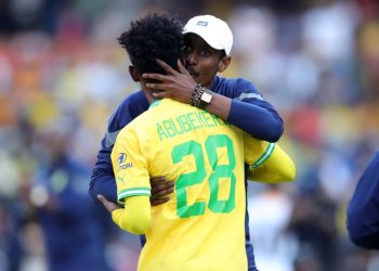 Rulani Mokwena reacts to Downs win against Chiefs
