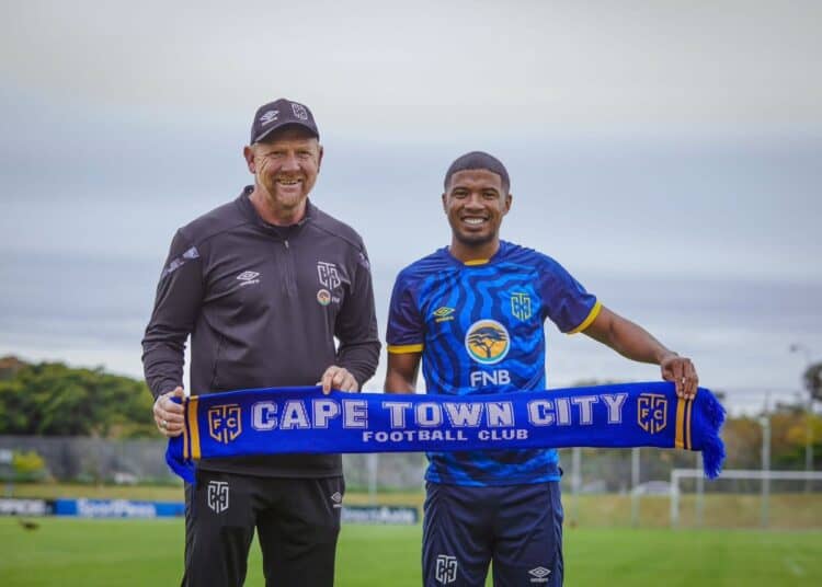 Cape Town City's Eric Tinkler and Lyle Lakay