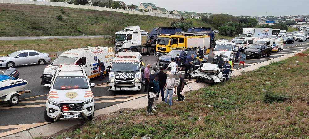 Two dead in Umhlanga collision on the N2 South Bound opposite Sunningdale, Durban North.