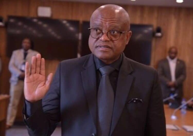ANC's Dada Morero sworn in as the new mayor of Johannesburg. Photo via Twitter: @TrackMyMayor